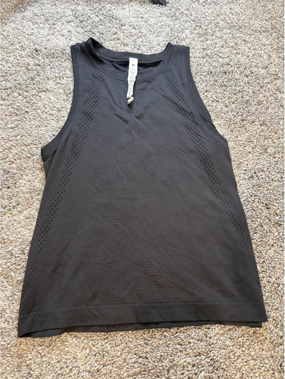 Lululemon Black Athletic Tank Top Size 2